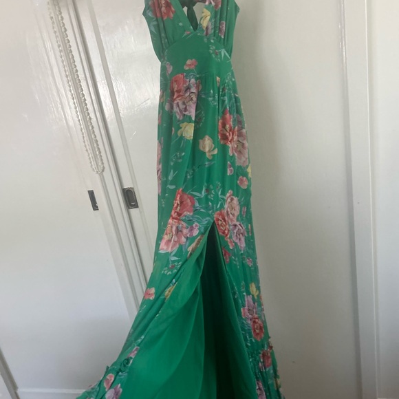 Yumi Kim Green Ruffled Wrap Maxi Dress - Picture 6 of 11